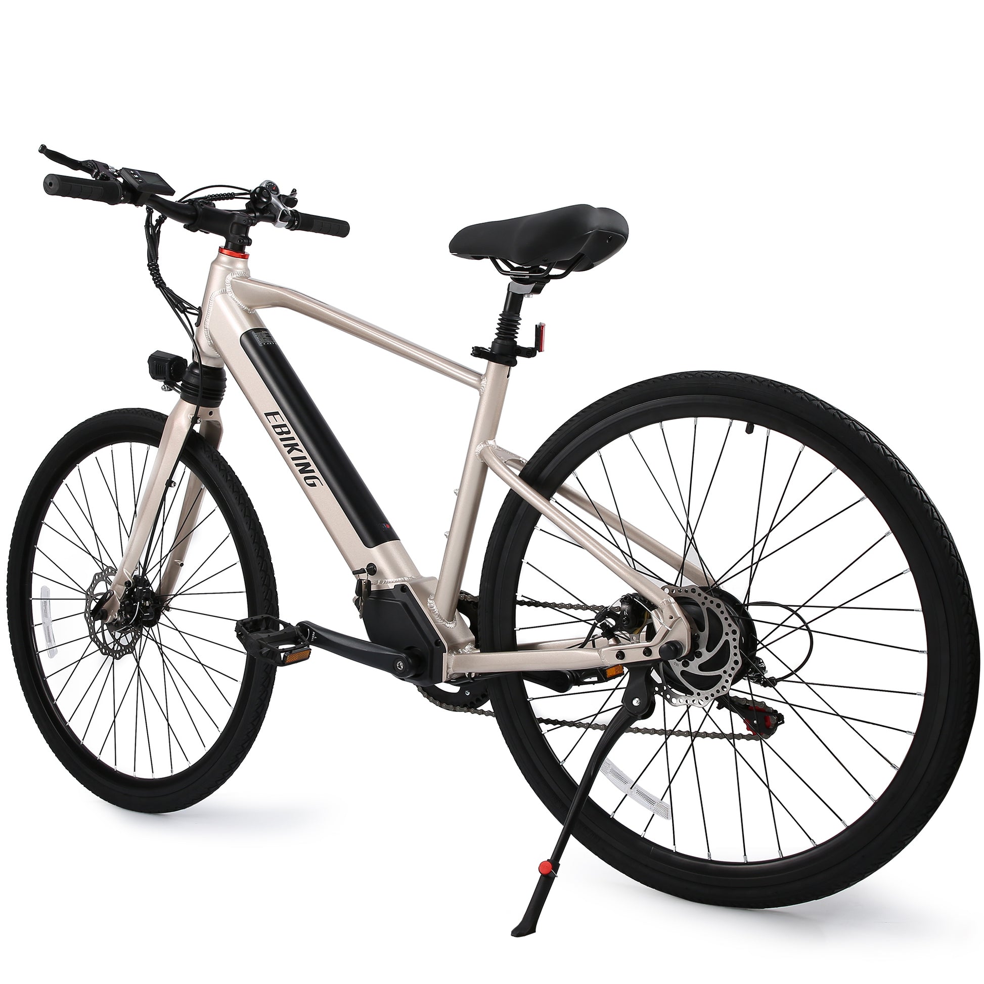 ​​Ultralight 17kg aluminum-frame e-bike​​ with ​​500W high-torque motor​​ and ​​Shimano 7-speed drivetrain​​,Features ​​100km range battery​​ and ​​IP56-rated LED headlight​​ for all-weather reliability.