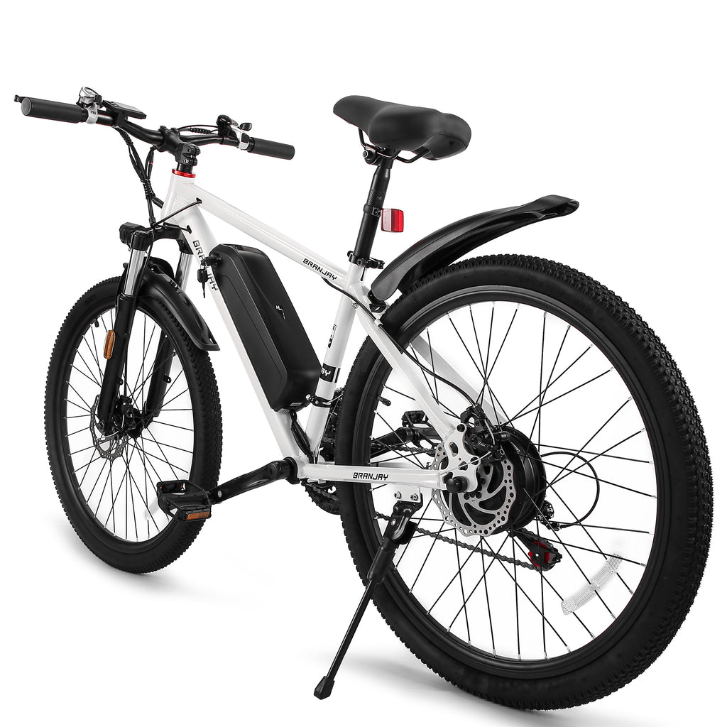 ​​Rider conquering rocky trail on Sptebik WindRunner 90E​​ featuring ​​120kg payload aluminum frame​​, ​​4.0" knobby tires​​ with 30% enhanced traction, and ​​1000-lumen adaptive headlight​​ illuminating path at dusk.